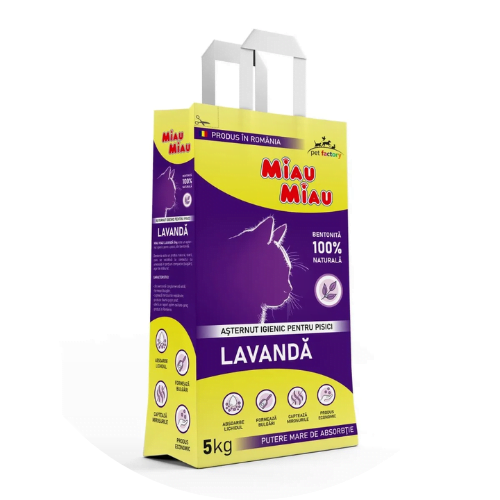 MIAU MIAU, Lavanda, așternut igienic pentru pisici